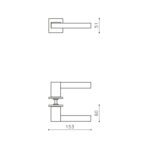 OLIVARI DEURKRUK ICE CUBE OP ROZET CHROOM TRANSPARANT1