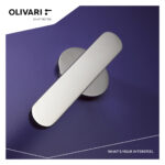 OLIVARI DEURKRUK ICONA OP ROZET CHROOM MAT1