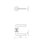 OLIVARI DEURKRUK LAMA L OP ROZET BRONS MAT TITAAN PVD1