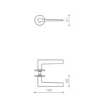 OLIVARI DEURKRUK LAMA L OP ROZET CHROOM1