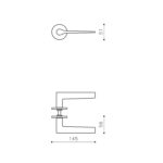 OLIVARI DEURKRUK LAMA L OP ROZET KOPER MAT TITAAN PVD1