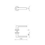 OLIVARI DEURKRUK LINK OP ROZET NIKKEL MAT TITAAN PVD1