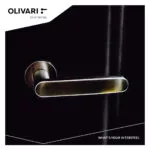 OLIVARI DEURKRUK LINK OP ROZET RVS MAT TITAAN PVD1