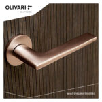 OLIVARI DEURKRUK LOTUS OP ROZET KOPER MAT TITAAN PVD2