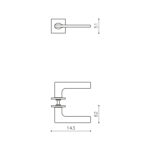 OLIVARI DEURKRUK LOTUS Q OP ROZET BRONS MAT TITAAN PVD1