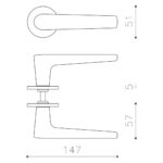 OLIVARI DEURKRUK LUGANO OP ROZET BRONS MAT TITAAN PVD2