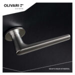 OLIVARI DEURKRUK LUGANO OP ROZET RVS MAT TITAAN PVD2