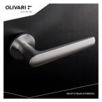 OLIVARI DEURKRUK LUGANO OP ROZET RVS MAT TITAAN PVD4