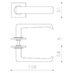 OLIVARI DEURKRUK MILANO Q OP ROZET ANTRACIET MAT TITAAN PVD1