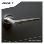 OLIVARI DEURKRUK NINA OP ROZET RVS MAT TITAAN PVD1