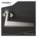 OLIVARI DEURKRUK NINA OP ROZET RVS MAT TITAAN PVD2