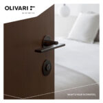 OLIVARI DEURKRUK OPEN OP ROZET ANTRACIET MAT TITAAN PVD1