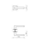 OLIVARI DEURKRUK PLANET Q OP ROZET BRONS MAT TITAAN PVD1