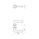 OLIVARI DEURKRUK TECNO OP ROZET CHROOM MAT2