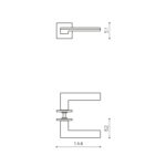 OLIVARI DEURKRUK TREND OP ROZET CHROOM1
