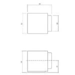 OLIVARI DEURSTOP CUBO NIKKEL MAT TITAAN PVD1