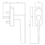 OLIVARI RAAMKRUK LAMA L AFSLUITBAAR ANTRACIET MAT TITAAN PVD1