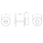 OLIVARI ROZET TOILET BADKAMERSLUITING ROND CHROOM MAT1