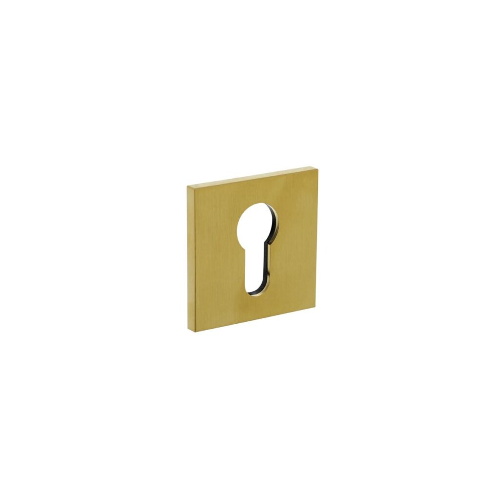 Olivari | Rozet met profielcilindergat | Vierkant | Mat titaan PVD