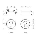 OLIVARI VEILIGHEIDSROZET SKG MASSIEF ROND RVS MAT TITAAN PVD1