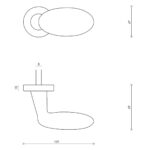 Olivari deurknop Blindo draaibaar rechts nikkel mat titaan PVD1