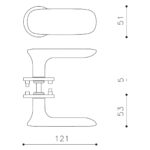 Olivari deurkruk Conca op rozet chroom2