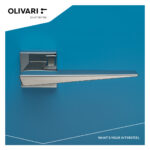 Olivari deurkruk Denver op rozet chroom1