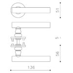 Olivari deurkruk Dolce Vita op rozet antraciet titaan PVD2