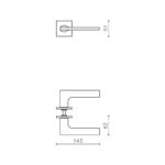 Olivari deurkruk Lotus Q op rozet messing mat titaan PVD1