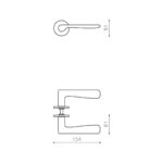 Olivari deurkruk Plume op rozet antraciet mat titaan PVD1