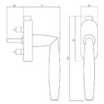 Olivari raamkruk Aurelia afsluitbaar antraciet mat titaan PVD1