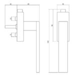 Olivari raamkruk Diana Total afsluitbaar antraciet mat titaan PVD1