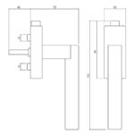 Olivari raamkruk Euclide Q afsluitbaar chroom1