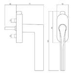 Olivari raamkruk Fin afsluitbaar nikkel titaan PVD1