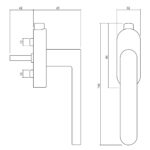 Olivari raamkruk Link afsluitbaar messing mat titaan PVD1