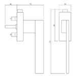 Olivari raamkruk Living afsluitbaar antraciet mat titaan PVD1