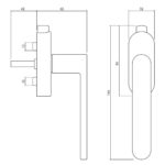 Olivari raamkruk Radial afsluitbaar rvs mat titaan PVD1