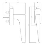 Olivari raamkruk Twist afsluitbaar rvs mat titaan PVD1