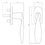 Olivari raamkruk Wind chroom1