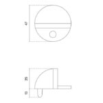 aprile aprile deurstopper ds21 vloer montage 47 mm 2