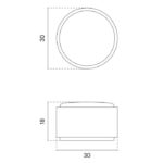 aprile ronde mat zwarte meubelknop 1061 geribbeld 2