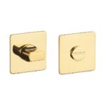 STERK | WC garnituur KVADRAT 1712 | Ultra dun | 3mm | Vierkant | Goud gepolijst PVD