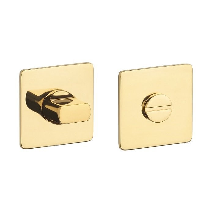 STERK | WC garnituur KVADRAT 1712 | Ultra dun | 3mm | Vierkant | Goud gepolijst PVD
