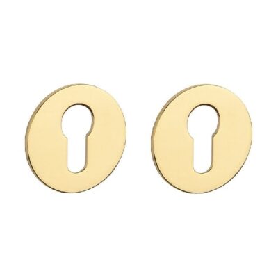 STERK | Cilinderplaatjes OVAL 1711 | Ultra dun | 3mm | Rond | Goud gepolijst PVD