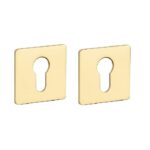 STERK | Cilinderplaatjes KVADRAT 1711 | Ultra dun | 3mm | Vierkant | Goud gepolijst PVD