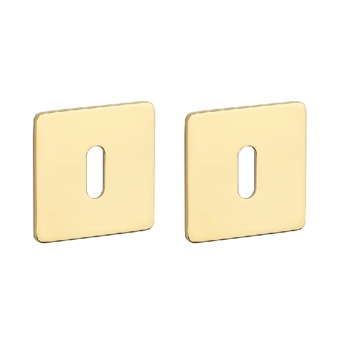 STERK | Sleutelplaatjes KVADRAT 1710 | Ultra dun | 3mm | Goud PVD