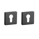 STERK | Cilinderrozetten 1711 KVADRAT | 9mm | Zwart