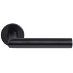 Deurkruk Friseo | ronde rozet | PVD Gunmetal