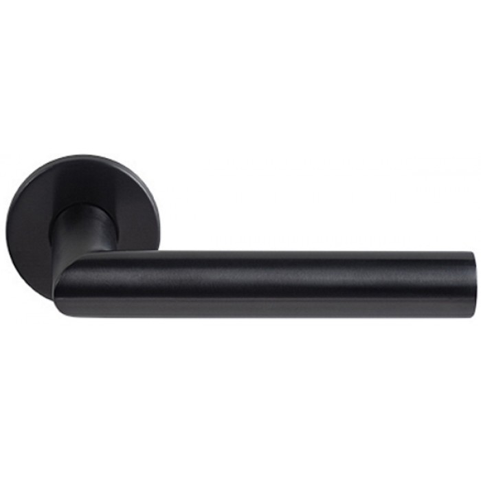 Deurkruk Friseo | ronde rozet | PVD Gunmetal