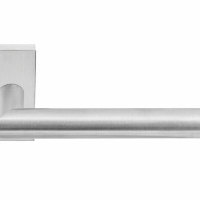 Deurkruk Stoa | rechthoekig rozet | RVS mat